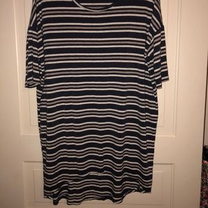 S Lularoe Irma. Blue, grey, white.